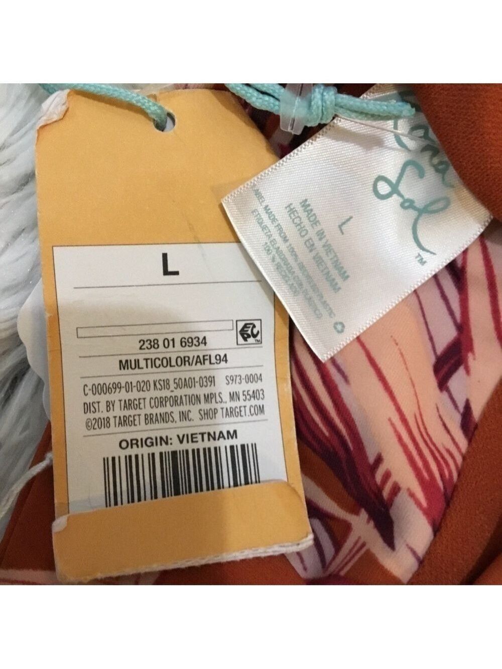 Kona Sol one piece swim suit tropical leaf pattern Womans size Large - Picture 4 of 12